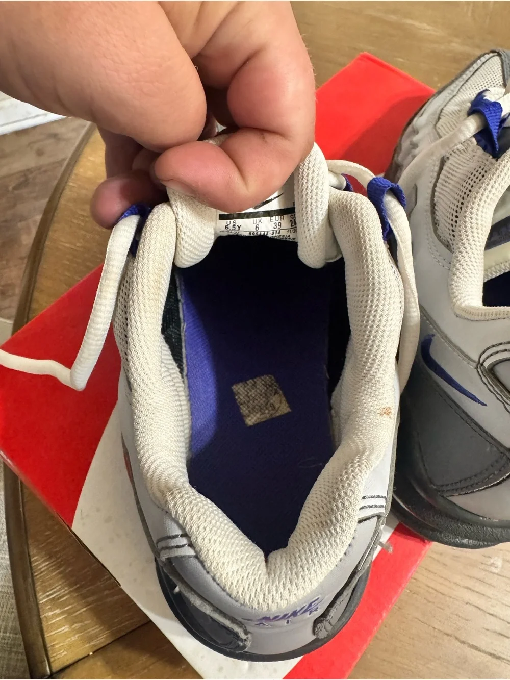 Nike Kids Sneakers White Gray Blue Accents